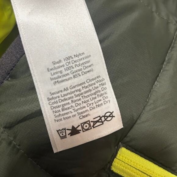 Eddie Bauer Puffer Premium Green Goose Down Full Zip Vest Mens Size Medium - Picture 7 of 9